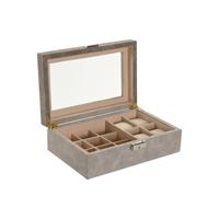 Juwelenkistje Home ESPRIT Bruin Grijs Polyurethaan Hout MDF 25,00, X 16,5 X 8 CM
