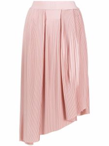 Givenchy jupe mi-longue plissée à design asymétrique - Rose