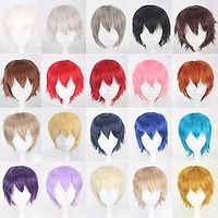 s cosplay pruiken voor mannen en vrouwen hittebestendige vezels anime pruik 12 inch halloween pruiken Lightinthebox