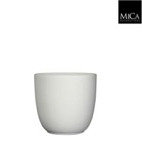 Tusca pot rond wit mat h20xd22,5 cm Mica Decorations - Mica decorations