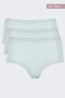 3-pack dames Tailleslip - Kant - Colours - Dames onderbroeken modal - Vrolijke kleuren