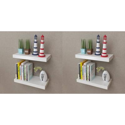 Wandplanken 4 st 40 cm wit
