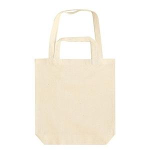 Canvas tas met dubbel hengsel - beige - 38 x 42 cm- Katoen - Boodschappen draagtas/shopper