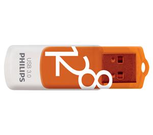 Philips FM12FD00B USB flash drive 128 GB USB Type-A 3.2 Gen 1 (3.1 Gen 1) Oranje, Wit