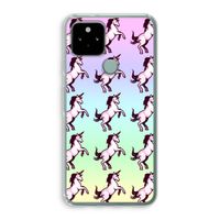 Musketon Unicorn: Google Pixel 5 Transparant Hoesje