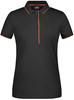 James & Nicholson JN727 Ladies´ Polo Stripe - Black/Orange - XS