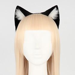 vrouwen meisjes lolita pluche haarversieringen dier kat oren hoofdband halloween party haarhoepels anime wolf oor cosplay fancy rekwisieten Lightinthebox