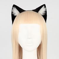 vrouwen meisjes lolita pluche haarversieringen dier kat oren hoofdband halloween party haarhoepels anime wolf oor cosplay fancy rekwisieten Lightinthebox - thumbnail