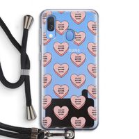 Chicks before dicks: Samsung Galaxy A40 Transparant Hoesje met koord