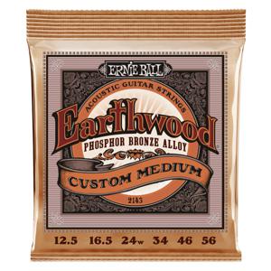 Ernie Ball 2143 Earthwood Custom Medium Phosphor Bronze (012.5-056) snarenset voor akoestische westerngitaar