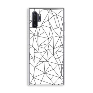 Geometrische lijnen zwart: Samsung Galaxy Note 10 Plus Transparant Hoesje