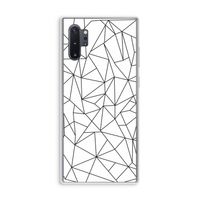 Geometrische lijnen zwart: Samsung Galaxy Note 10 Plus Transparant Hoesje