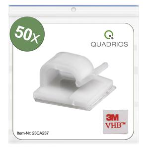 Quadrios 23CA237 Kabelclip Zelfklevend 23CA237 Bundel-Ø (bereik) 1 tot 7 mm Wit 50 stuk(s)