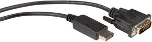 ROLINE DisplayPort Kabel DP Male - DVI Male (24+1), LSOH, zwart, 1 m