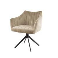 Giga Meubel - Armstoel Cinema Draaibaar Champagne Velours - Velours