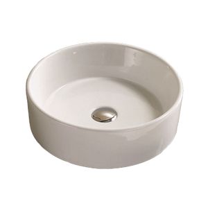 Waskom Sanilux Florens Keramiek 38,5x38,5x12cm Rond wit (exclusief waste)