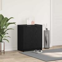 Schoenenkast met plank Zwart Eiken 59 x 35 x 70 cm Bewerkt hout