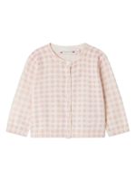 Bonpoint cardigan Claudie à carreaux - Rose - thumbnail