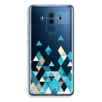 Gekleurde driehoekjes blauw: Huawei Mate 10 Pro Transparant Hoesje