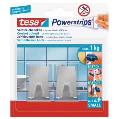Tesa Powerstrips Haken - 2x - Metaal - Small - Verwijderbaar