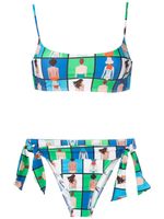 Amir Slama bikini à imprimé graphique en all over - Multicolore