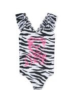 Moschino Kids maillot de bain à logo imprimé - Noir