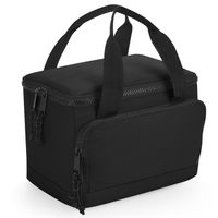 Kleine koeltas/lunch tas model Compact - 24 x 17 x 17 cm - 2 vakken - zwart