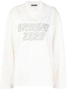 Ground Zero t-shirt à logo imprimé - Blanc