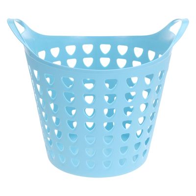 Flexibele wasmand - blauw - 26 liter - kunststof - 40 x 42 cm