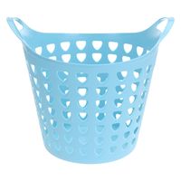 Flexibele wasmand - blauw - 26 liter - kunststof - 40 x 42 cm