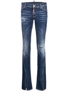 DSQUARED2 jean skinny à effet usé - Bleu