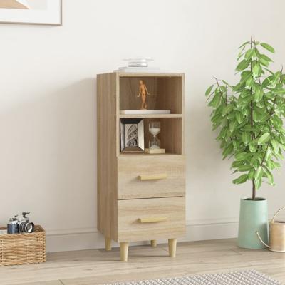 Dressoir 34,5x34x90 cm bewerkt hout sonoma eikenkleurig