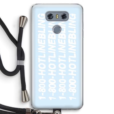 Hotline bling blue: LG G6 Transparant Hoesje met koord