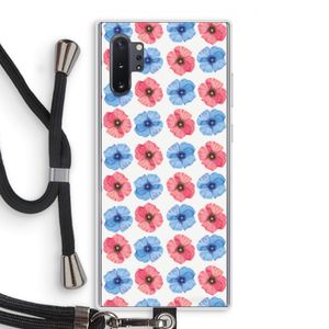 Klaproosjes: Samsung Galaxy Note 10 Plus Transparant Hoesje met koord
