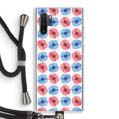 Klaproosjes: Samsung Galaxy Note 10 Plus Transparant Hoesje met koord