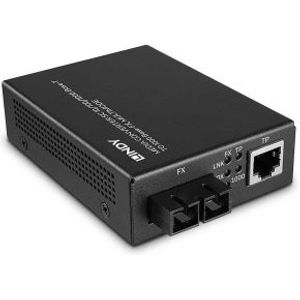 Lindy 25119 netwerk media converter 850 nm Multimode Zwart