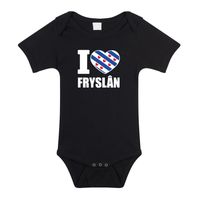 I love Fryslan baby rompertje zwart Friesland jongen/meisje
