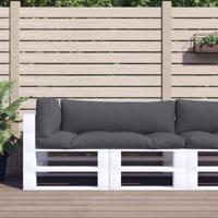 Palletkussens 3 st stof antracietkleurig