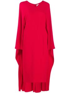Valentino Garavani robe mi-longue à col v - Rouge