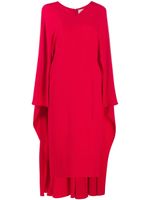 Valentino Garavani robe mi-longue à col v - Rouge