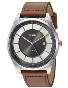 Horlogeband Fossil FS5421 Leder Bruin 22mm