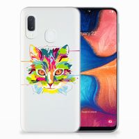 Samsung Galaxy A20e Telefoonhoesje met Naam Cat Color - thumbnail