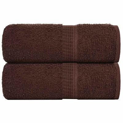 VidaXL Gastendoekjes 2 st 30x50 cm 360 g/m² 100% katoen bruin