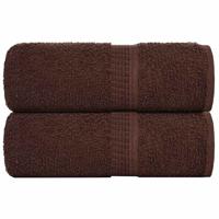 VidaXL Gastendoekjes 2 st 30x50 cm 360 g/m² 100% katoen bruin