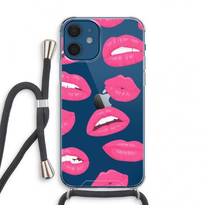 Bite my lip: iPhone 12 mini Transparant Hoesje met koord