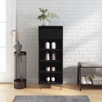 VidaXL Schoenenkast 40x36x105 cm bewerkt hout zwart