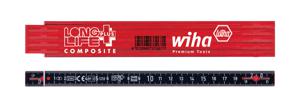 Wiha duimstok longlife plus composite 2 m metrisch, 10 delen (37067) rood/ zwart