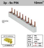 SEP Verdeelkam 3f pin 9 mod 18mm grijs P03009G00