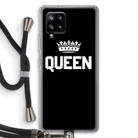 Queen zwart: Samsung Galaxy A42 5G Transparant Hoesje met koord