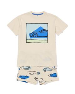 HEMA Kinder Shortama Auto Gebroken Wit (gebroken wit)